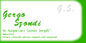 gergo szondi business card